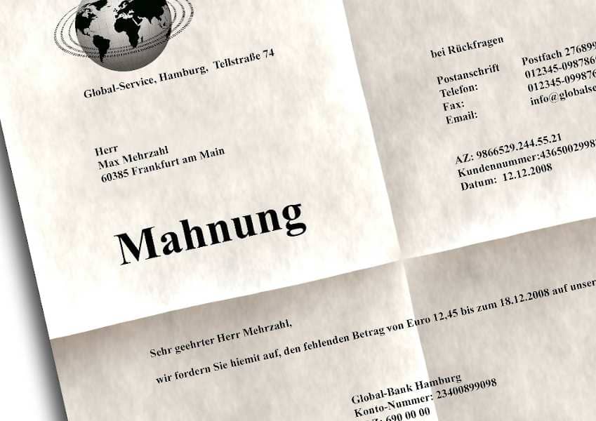 Mahnung erhalten? 1 Mahnung erhalten? Hier steht was Du tun musst